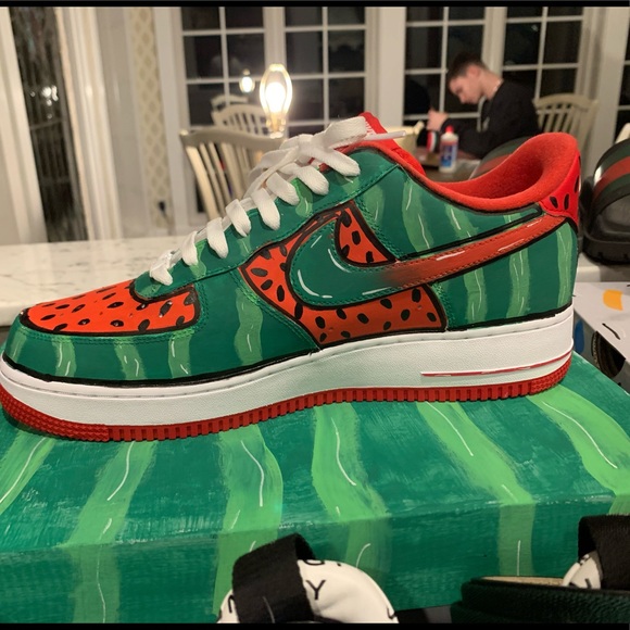 Custom Air Force 1 watermelon men’s size 10.5 - Picture 6 of 8